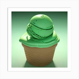 Ice Cream In A Cone Art Print