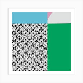 Abstract Geometric in pastel colors 06 Art Print