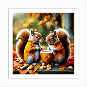 Two Squirrels Art Print