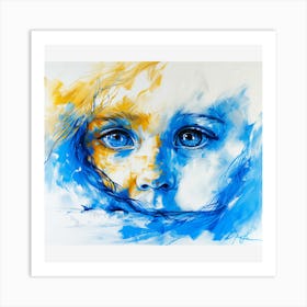 Child With Blue Eyes Art Print