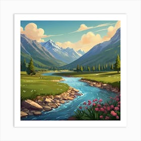 Tranquil Valley Art Print