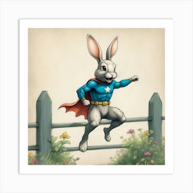 Super Bunny 5 Art Print