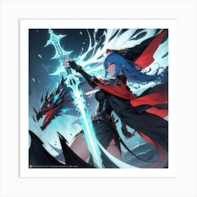 The Mage and Her Dragon Art Print