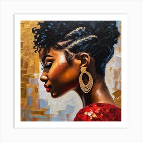 Portrait Of African American Woman Art Print