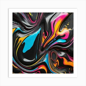 Graffiti color splash Art Print