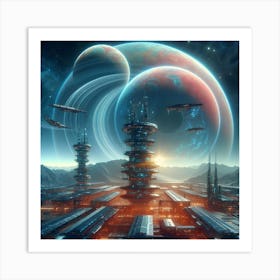 Space City 3 Art Print