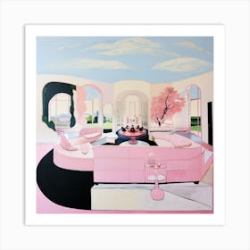 Pink Living Room 5 Art Print