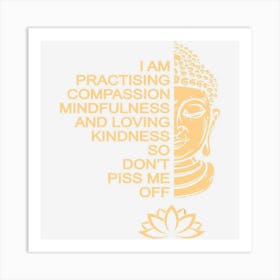 Meditation Buddha Gift Idea And Women Art Print