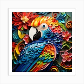 Colorful Parrot Art Print