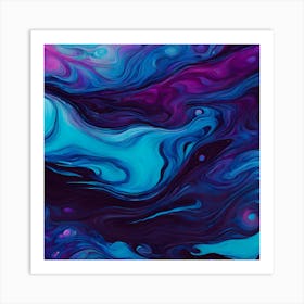 Abstract - Purple And Blue Art Print