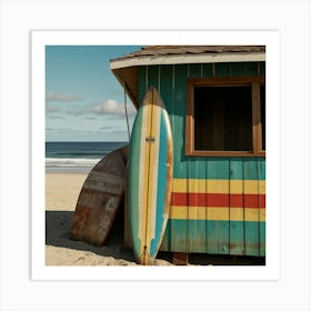 Surfboards On The Beach 3 Art Print