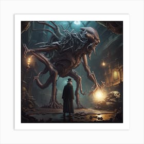 Captured queen alien Art Print