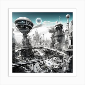 Futuristic City 36 Art Print