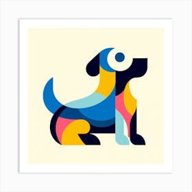 Geometric Art Dog Art Print