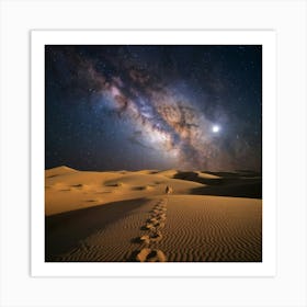 Sahara Desert Night Sky Art Print