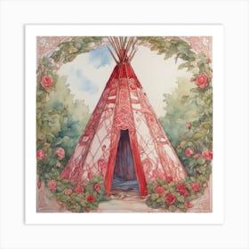 The Rose Teepee Art Print