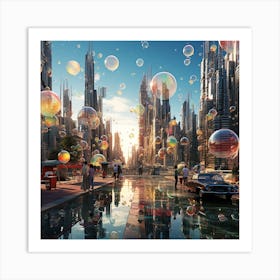 Futuristic Cityscape Art Print