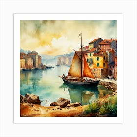 Sailboat On The Water Art Print