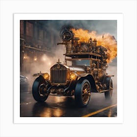 Steampunk Car 2 Art Print