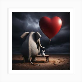 Elephant And Mouse Art Print