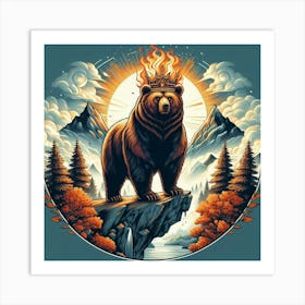 Bear King Art Print