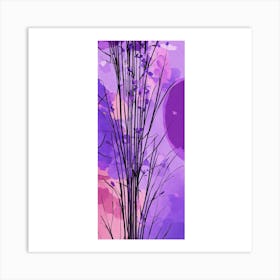 Purple And Pink Abstract Painting Art Print