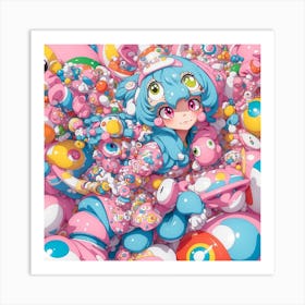 Kawaii Cyberpunk Girl II Art Print