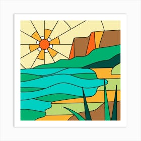 Stained Glass Illustration Art Print