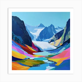 Colourful Abstract Jostedalsbreen National Park Norway 4 Art Print