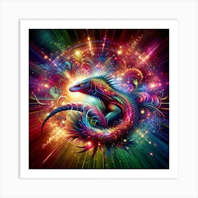 Komodo Dragon Spirit Art Print