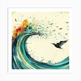 Wave Art Art Print