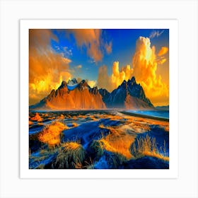 Sunset In Iceland 1 Art Print