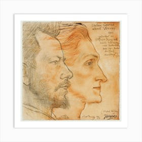 Portraits Of Albert Verwey And Stefan George (1901), Jan Toorop Art Print