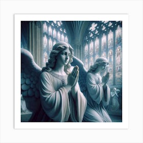 Gothic Angels Praying Art Print