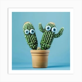 Cactus With Eyes 1 Art Print