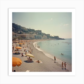 Italian Beach Summer Vintage Film Photography Art Print