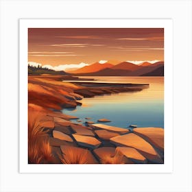 Warm shores Art Print