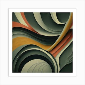 Flowing Stone Tri Tone_#6 Art Print