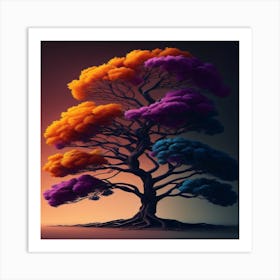 Colorful Tree Art Print