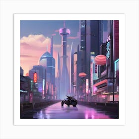 Futuristic City 29 Art Print