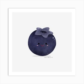 Kawaii Blueberry Art Print