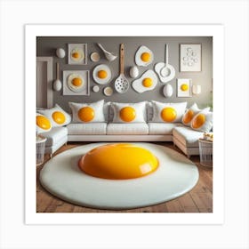 Egg On The Wall Art Print