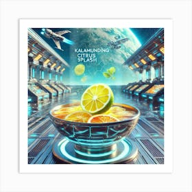 Kalamunding Citrus Splash Scifi Art Print