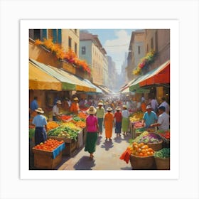 Florence Market Paintings Art Print Art Print