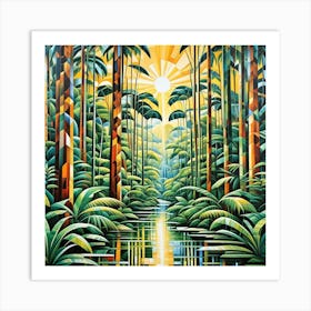 Daintree Rainforest Australia Cubism Art Art Print