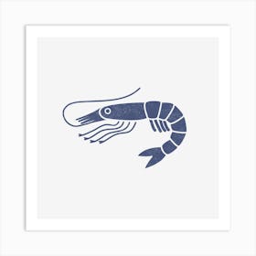 Blue Shrimp Art Print