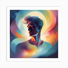 Man'S Head Art Print