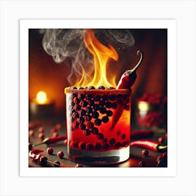 Sovereign Flame Fire Spirit Cocktail Art Print