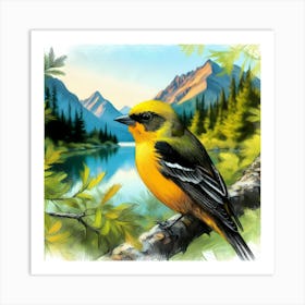 Wild Sing Bird Artwork 96 Art Print