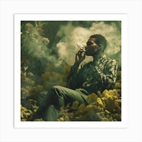 Smoke And Flowers 1 Art Print